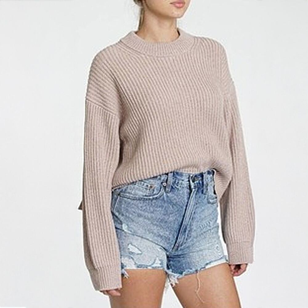 PISTOLA Chunky Knit Sweater in Blushing Pink Size S